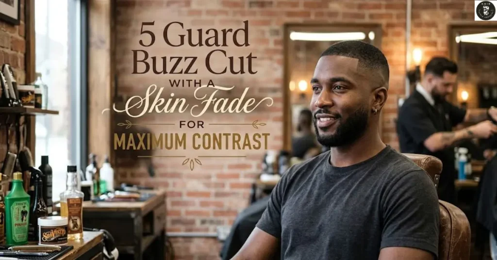5-guard-buzz-cut-with-a-skin-fade-for-maximum-contrast 5 Guard Buzz Cut with a Skin Fade for Maximum Contrast
