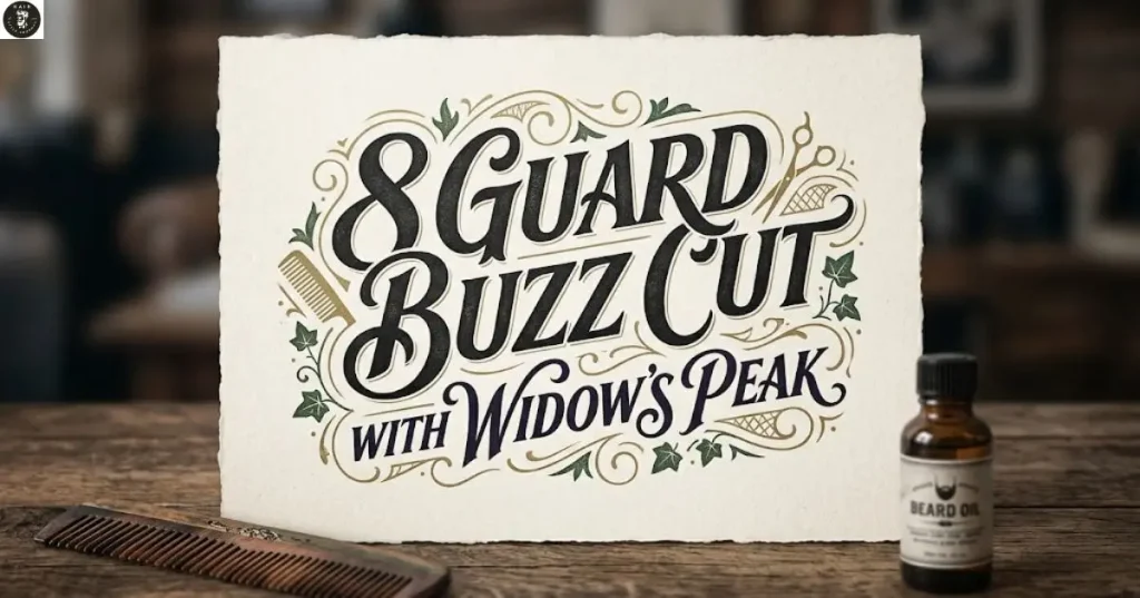 8-guard-buzz-cut-with-widows-peak 8 Guard Buzz Cut with Widow's Peak