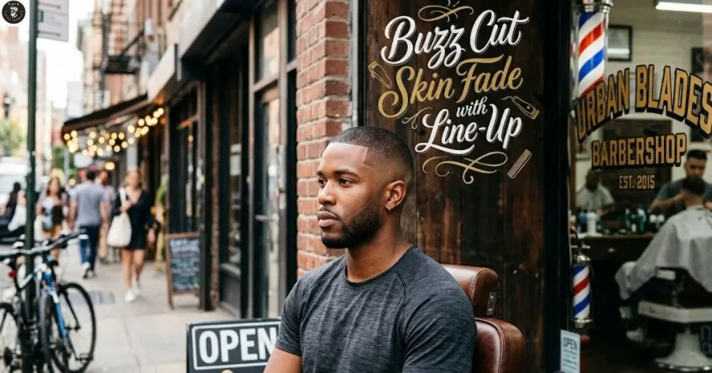 Buzz Cut Skin Fade with Line-Up