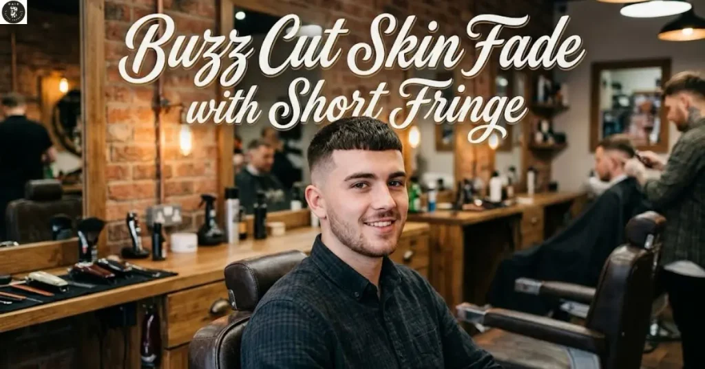 Buzz Cut Skin Fade with Short Fringe