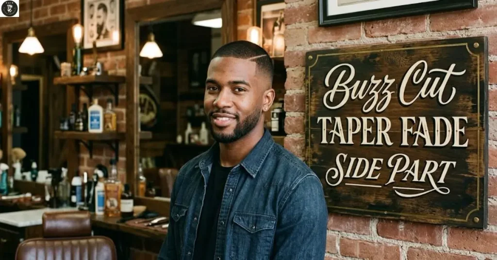 buzz-cut-taper-fade-side-part Buzz Cut Taper Fade Side Part