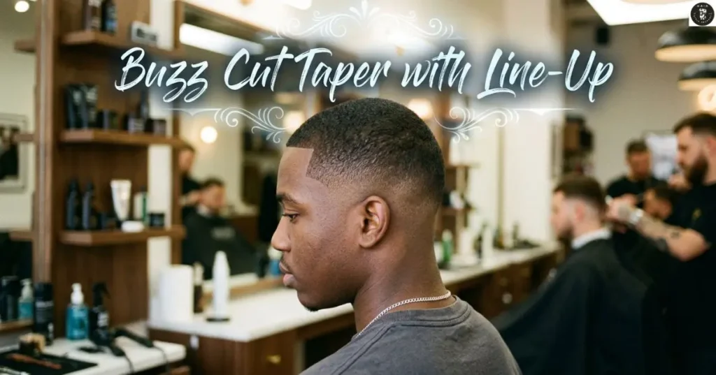 buzz-cut-taper-with-line-up Buzz Cut Taper with Line-Up