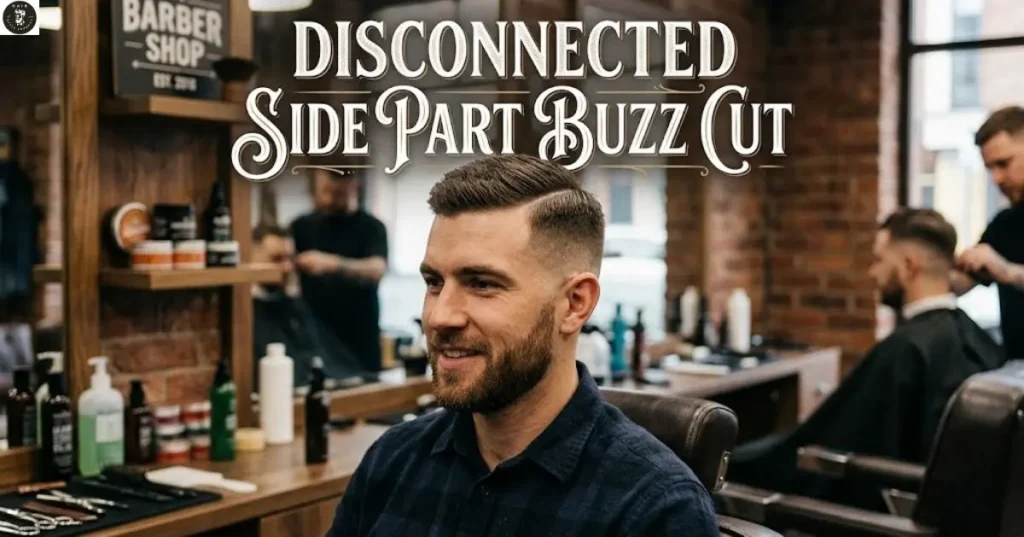 Disconnected Side Part Buzz Cut