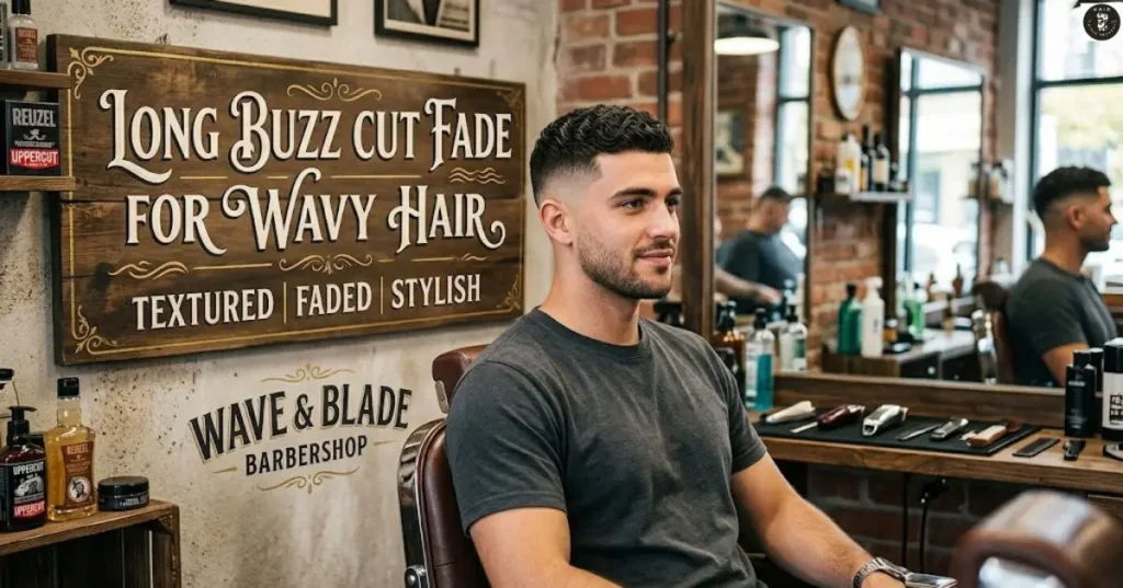Long Buzz Cut Fade for Wavy Hair