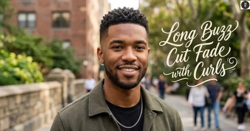 Long Buzz Cut Fade with Curls