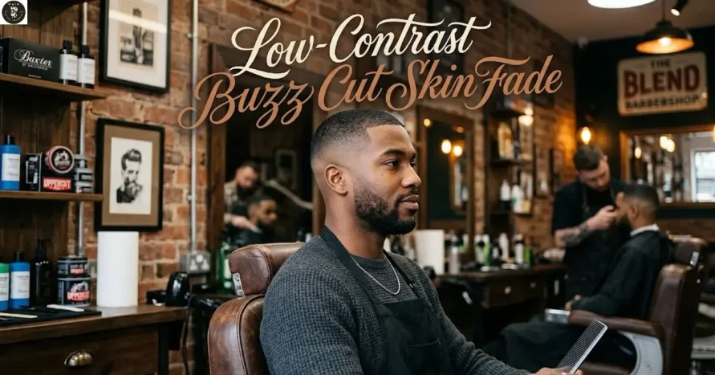 Low-Contrast Buzz Cut Skin Fade
