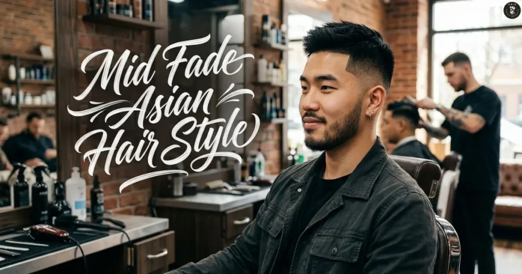 Mid Fade Asian Hair Style