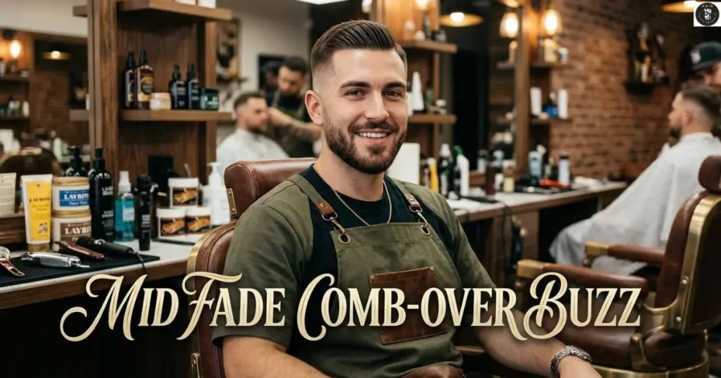 Mid Fade Comb-Over Buzz