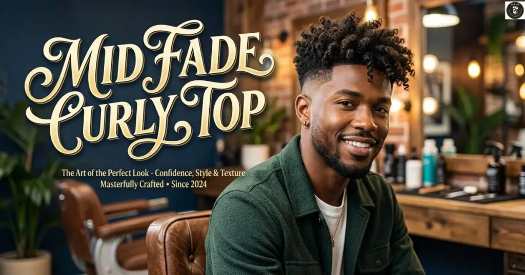 Mid Fade Curly Top