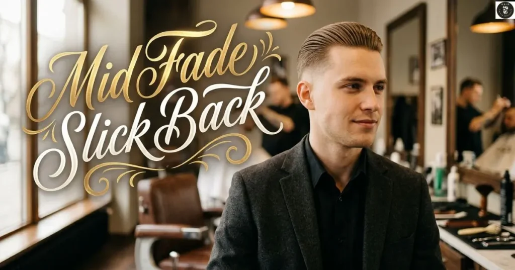 Mid Fade Slick Back