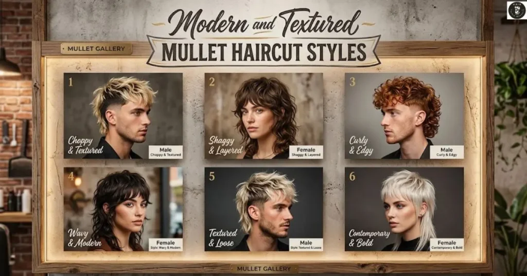 Modern and Textured Mullet Haircut Styles