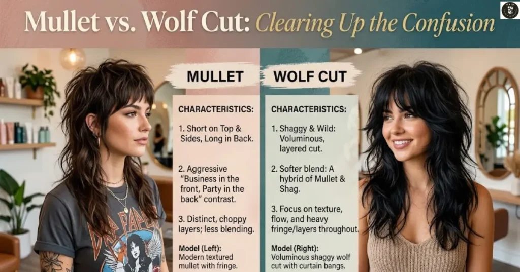 Mullet vs. Wolf Cut: Clearing Up the Confusion