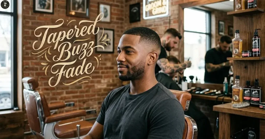 tapered-buzz-fade Tapered Buzz Fade