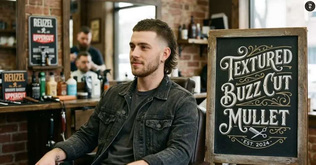 Textured Buzz Cut Mullet