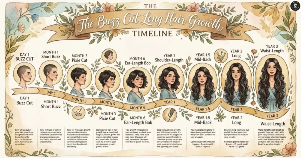 The Buzz Cut Long Hair Growth Timeline