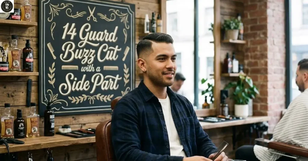 14-guard-buzz-cut-with-a-side-part 14 Guard Buzz Cut with a Side Part