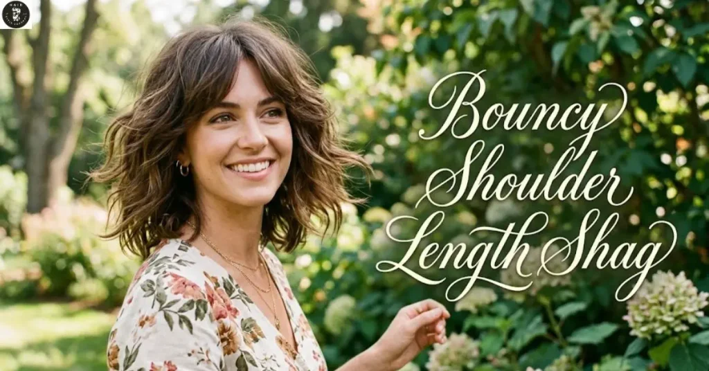 bouncy-shoulder-length-shag Bouncy Shoulder Length Shag