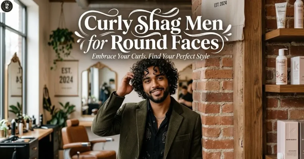  Curly Shag Men for Round Faces