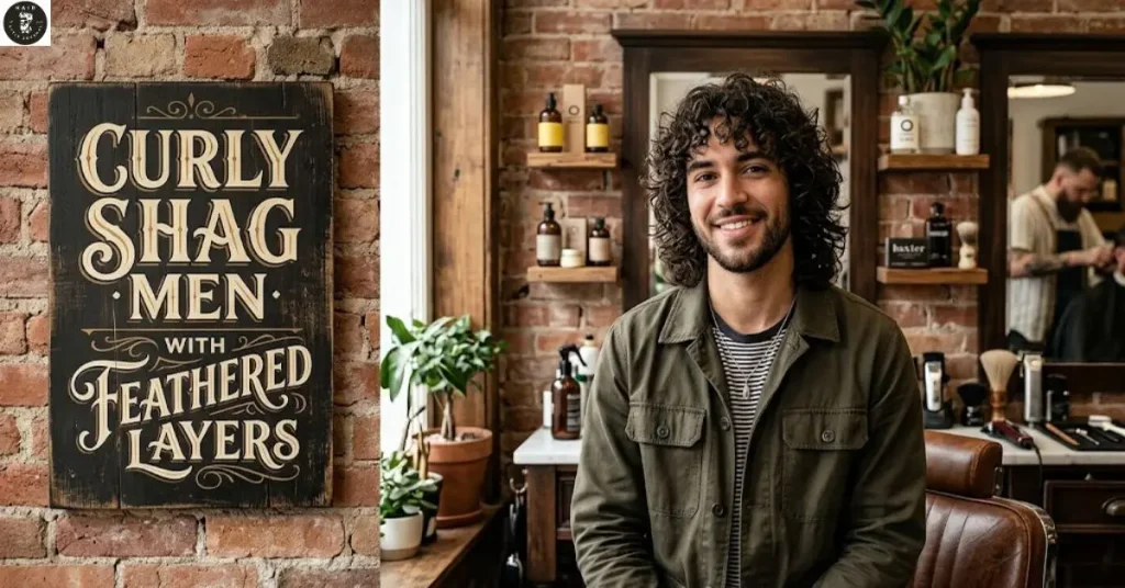  Curly Shag Men with Feathered Layers
