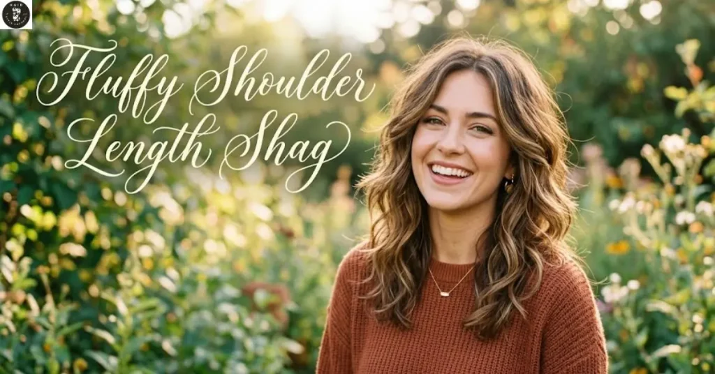fluffy-shoulder-length-shag Fluffy Shoulder Length Shag