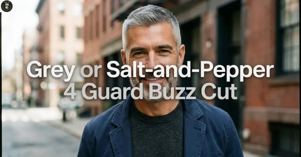 Grey or Salt-and-Pepper 4 Guard Buzz Cut