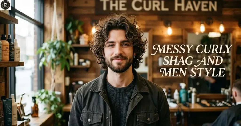  Messy Curly Shag Men Style