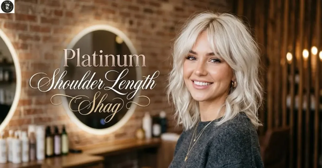 platinum-shoulder-length-shag Platinum Shoulder Length Shag