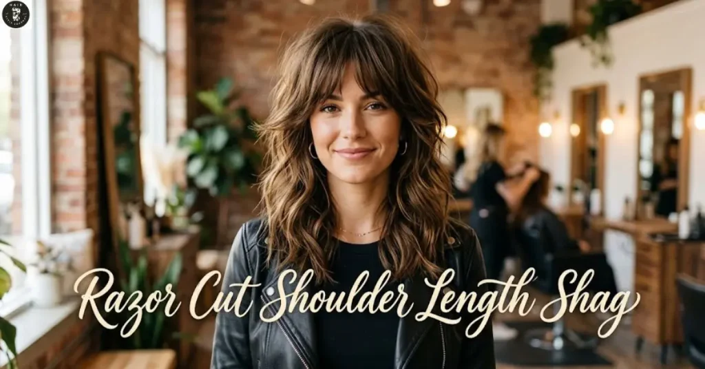 razor-cut-shoulder-length-shag Razor Cut Shoulder Length Shag