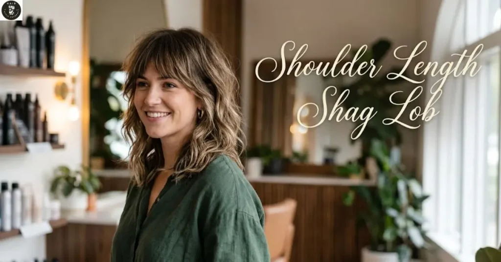 shoulder-length-shag-lob Shoulder Length Shag Lob