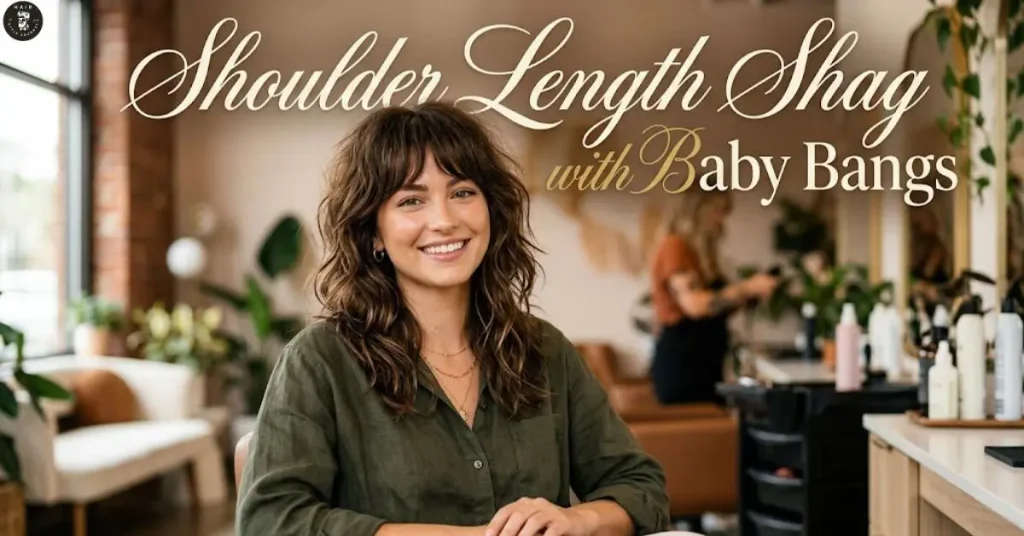 shoulder-length-shag-with-baby-bangs Shoulder Length Shag with Baby Bangs