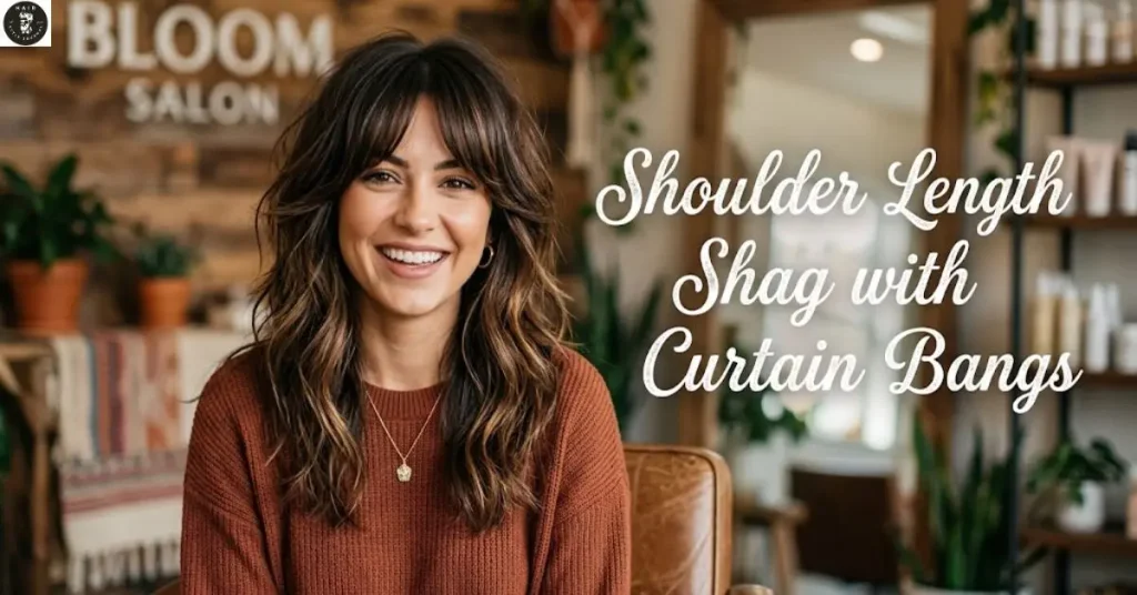 shoulder-length-shag-with-curtain-bangs Shoulder Length Shag with Curtain Bangs
