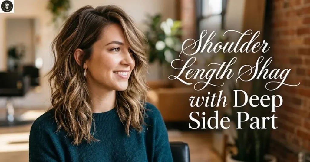 shoulder-length-shag-with-deep-side-part Shoulder Length Shag with Deep Side Part
