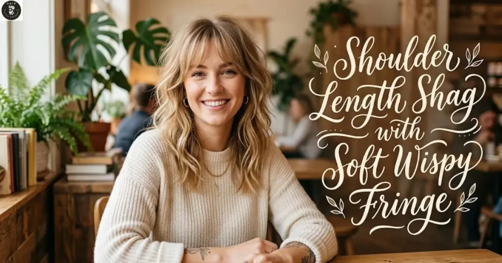 Shoulder Length Shag with Soft Wispy Fringe